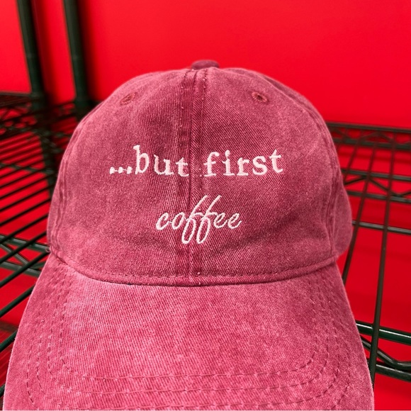 …But First Coffee Baseball Cap Hat - Picture 2 of 6